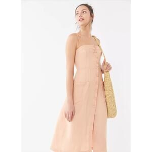 Urban Outfitters Satin Tie-Shoulder Midi Dress size XS